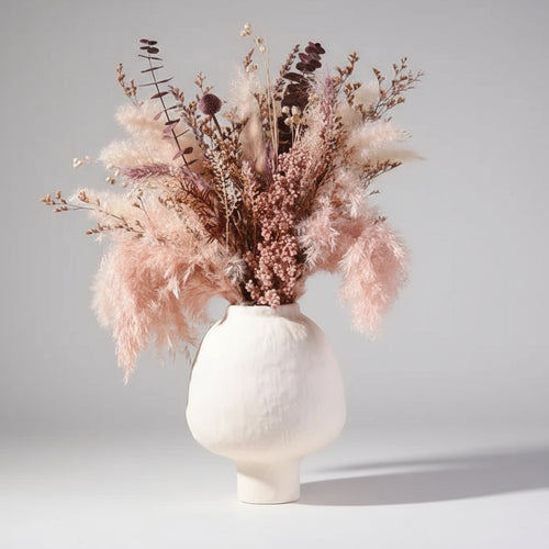 Ceramic Vase Hand Made Grain Crude Pottery Flower Vase Floral Arrangement Accessories Ceramic Handicraft Home Decoration