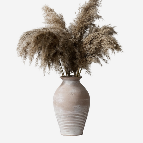 Rustic Farmhouse Whitewash Terracotta Vase - The Finishing Touch Decor