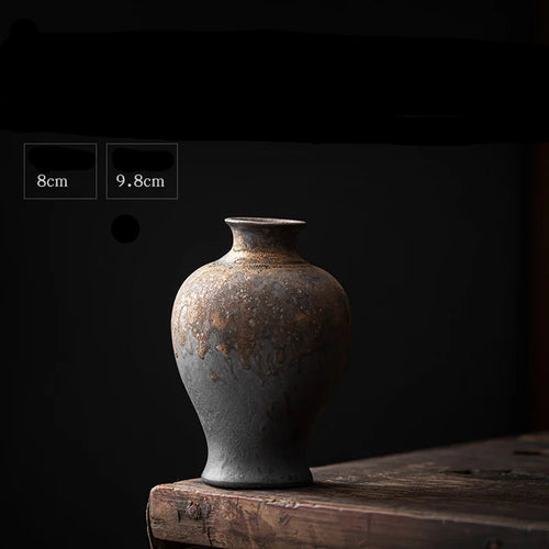 Coarse Dark Ceramic Pottery Dry Flower Vase - The Finishing Touch Decor