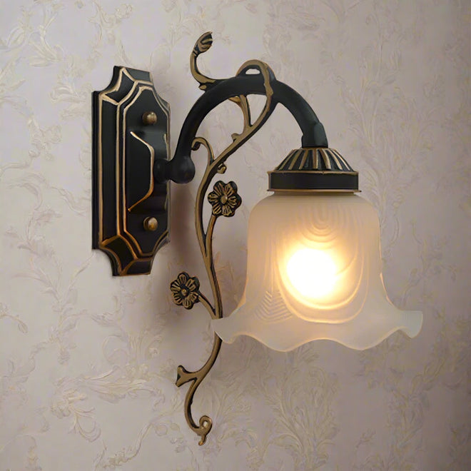 Glass & Wrought Iron Chain Classic Vintage Chandelier - The Finishing Touch Decor