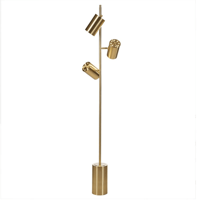 Tall Post-Modern 3 Light Metal Stem Floor Lamp - The Finishing Touch Decor