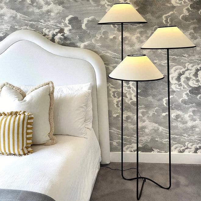 Minimalist Japanese Wabi Sabi Triple Floor Lamp - The Finishing Touch Decor