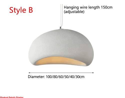 Oval Mushroom Cap Wabi Sabi Pendant Chandelier - The Finishing Touch Decor