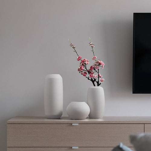 Brushed Handmade Ceramic Modern Minimalist Vases - The Finishing Touch Decor