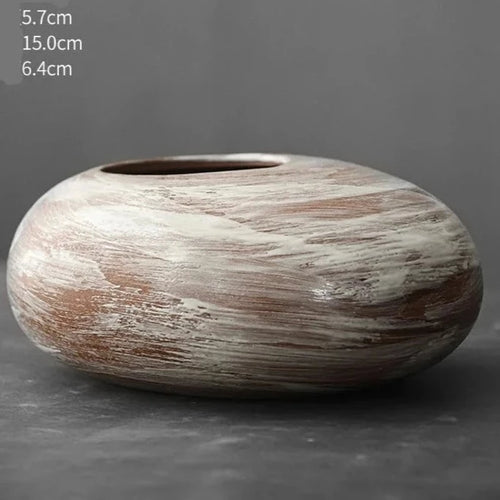 Brushed Terracotta Japanese Style Minimalist Vases - The Finishing Touch Decor