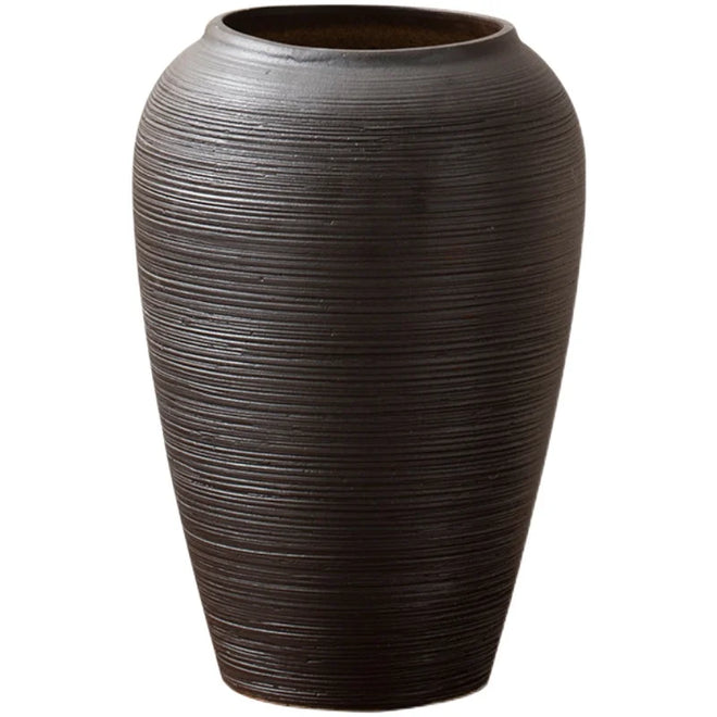 Scandinavian Black Wabi Sabi Jingdezhen Ceramic Vases - The Finishing Touch Decor