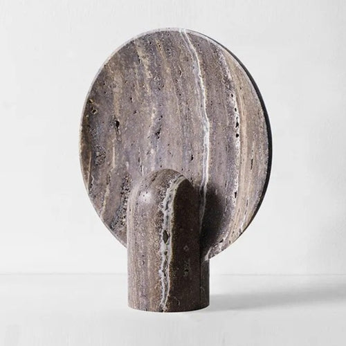 Dark Resin Plate Scandi Modern Side Table Lamp - The Finishing Touch Decor