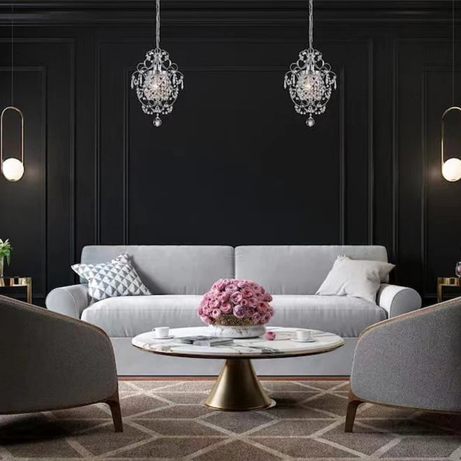 Chrome Mini Crystal Pendant Chandelier Pendant Light - The Finishing Touch Decor