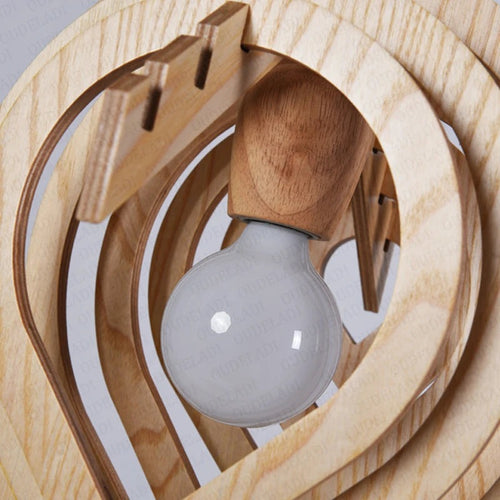 Nordic Wooden Tear Drop Pendant Hanging Chandelier Lamp - The Finishing Touch Decor
