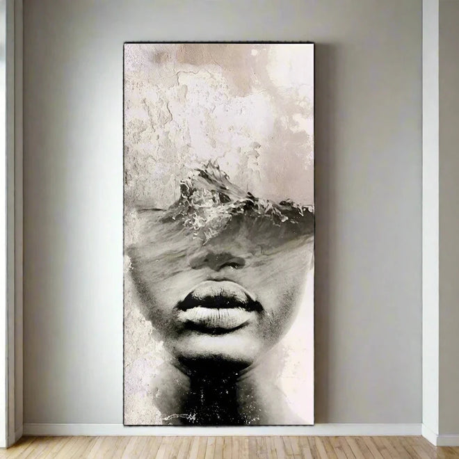 Avant Garde Black & White Female Artistic Headshot Canvas - The Finishing Touch Decor