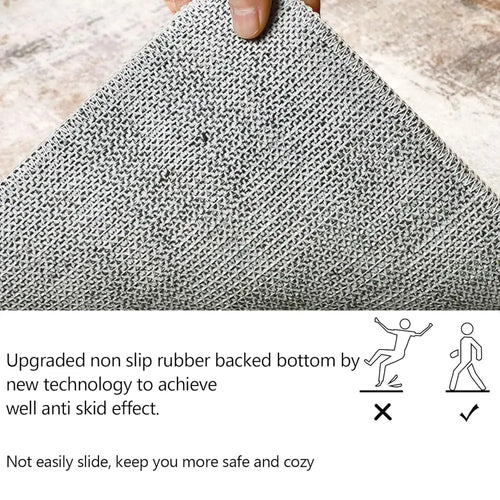 Neutral Beige & Camel Low Pile Modern Area Rug - The Finishing Touch Decor