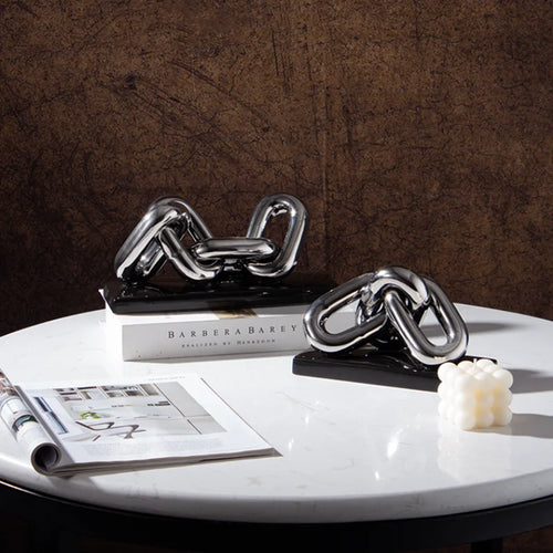 Electroplated Ceramic Gold Ring Sculptures - The Finishing Touch Decor
