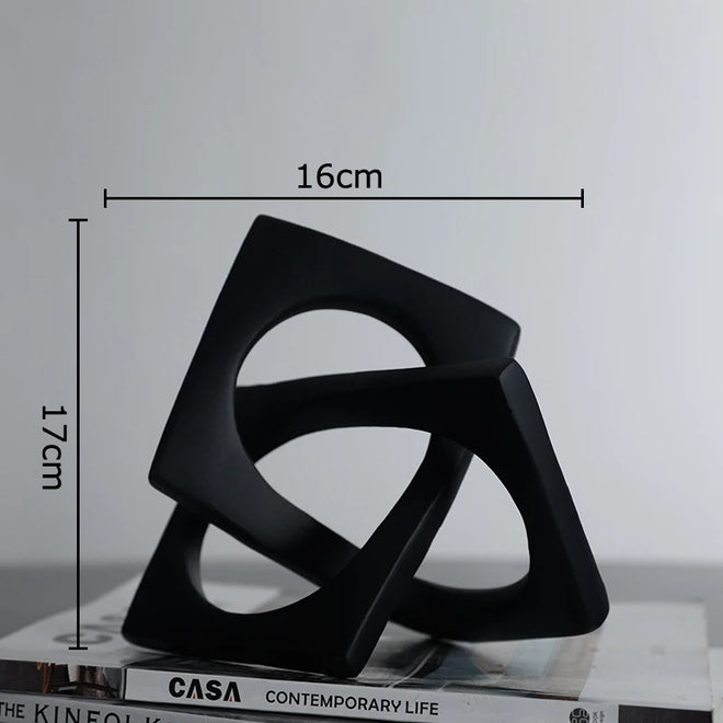 Geometric Infinity Square Resin Table Ornaments - The Finishing Touch Decor