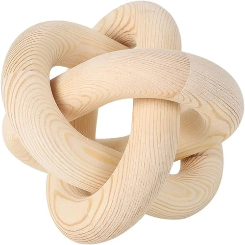 Boho Rustic Accents Coffee Table Wood Knot Decor Wood Chain Link Decor 3-Link Pine Shelf Decor