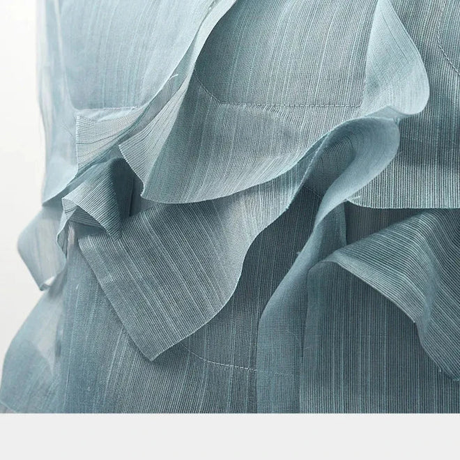 Blue Sheer Tissue Handmade Throw Pillow Covers - The Finishing Touch Decor