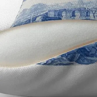French Toile de Jouy Blue & White Pattern Throw Pillow Cover - The Finishing Touch Decor