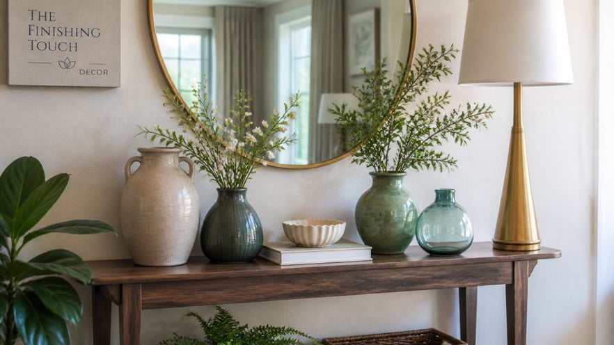 How to Arrange Artistic Vases on a Narrow Console Table