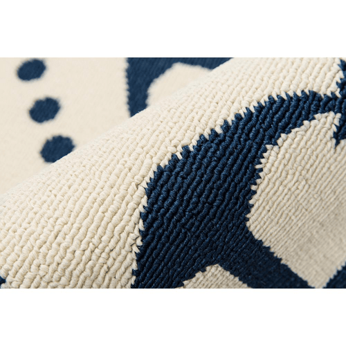 Nautical Anchor Motif Coastal Ivory Area Rug - The Finishing Touch Decor