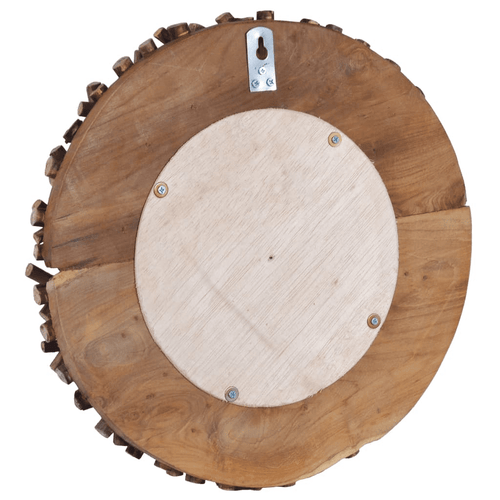vidaXL Wall Mirror 15.7" Teak Round - The Finishing Touch Decor