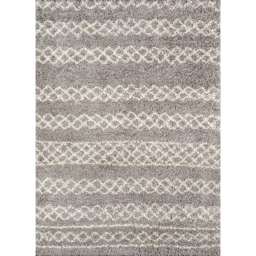 Contemporary Rectangle Area Rug, Grey, 7'10" X 9'10"