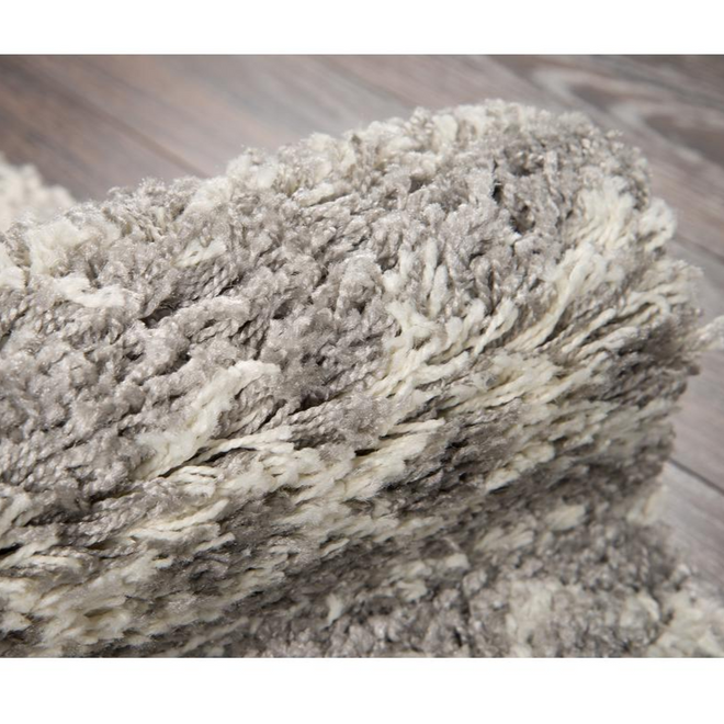Contemporary Rectangle Area Rug, Grey, 7'10" X 9'10"