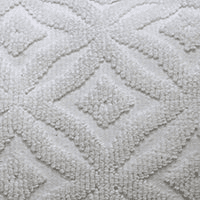 18"x18" White Indoor Outdoor Ogee Decorative Pillow