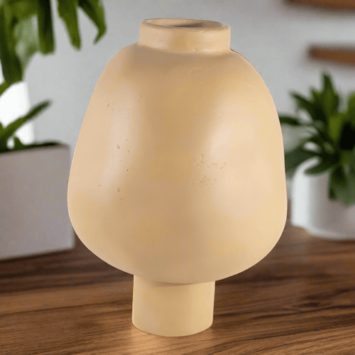 Decorative Vase Eco-Friendly Vessel Beige - The Finishing Touch Decor