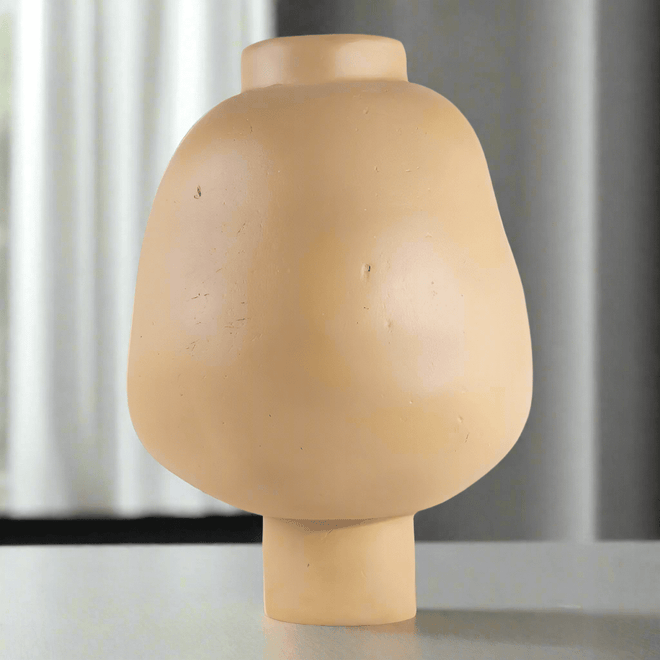 Decorative Vase Eco-Friendly Vessel Beige - The Finishing Touch Decor