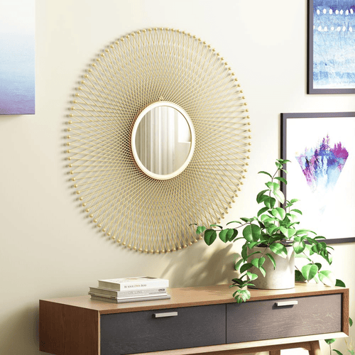 Glow Round Mirror Gold