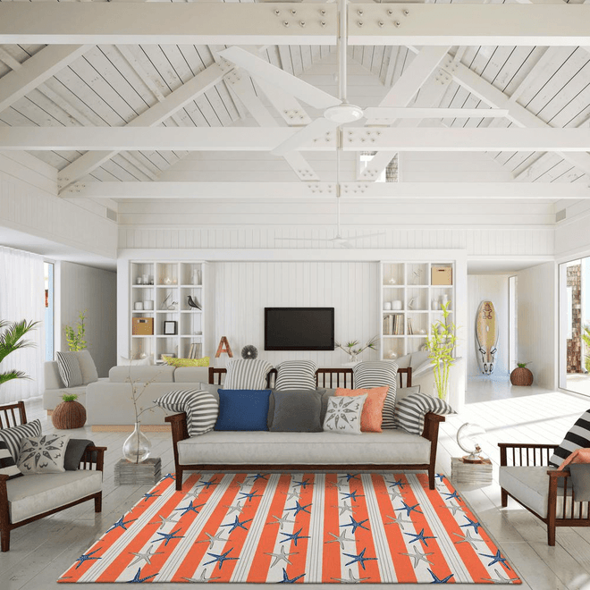 Indoor/Outdoor Surfside ASR42 Coral Washable 10' x 14' Rug