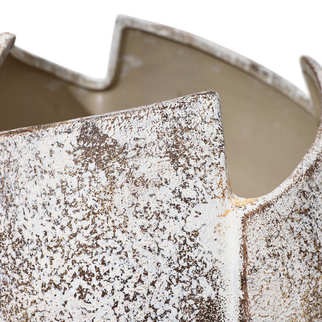 Broken Egg Modern White Stoneware Table Vase