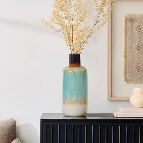 Ocean Ombre Shades Tall Stoneware Coastal Vase - The Finishing Touch Decor