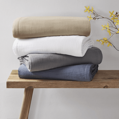 Gauze 100% Cotton Lightweight Blanket, Tan color