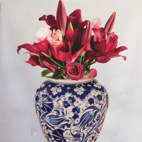 Colorful Chinese Vase & Flower Wall Tapestry - The Finishing Touch Decor