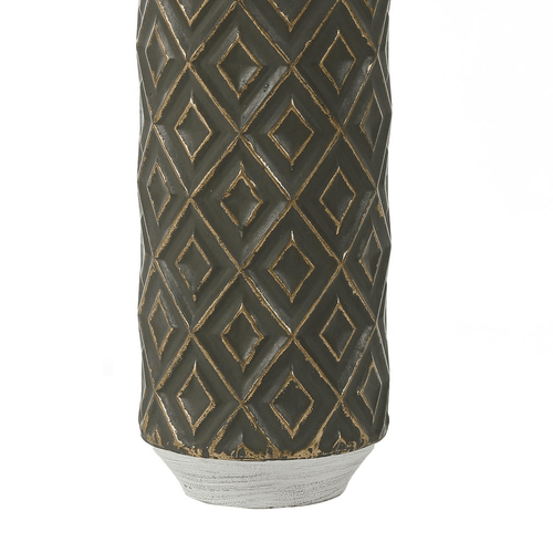 Retro Pattern Set of 2 Farmhouse Metal Bottle Vases - The Finishing Touch Decor
