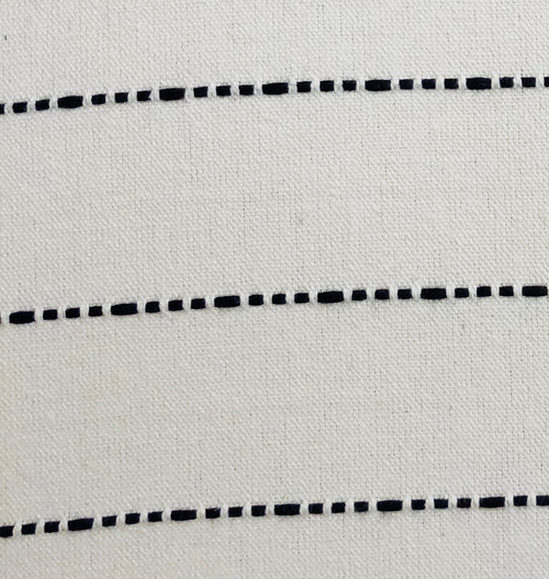 Interweave Vanilla Bean Luxury Throw Pillow in Black and White
