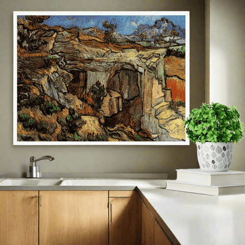 Van Gogh Entrance to a Quarry near Saint-Remy Framed Print