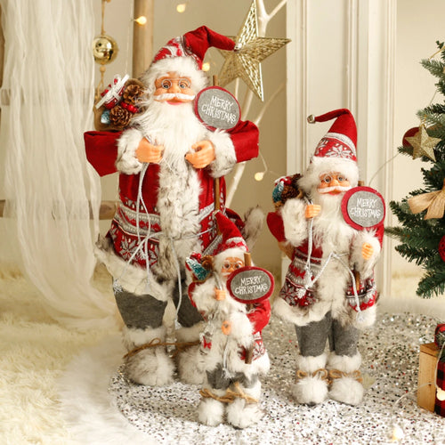 Large Santa Claus Merry Christmas Knit Doll