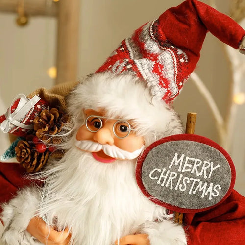 Large Santa Claus Merry Christmas Knit Doll
