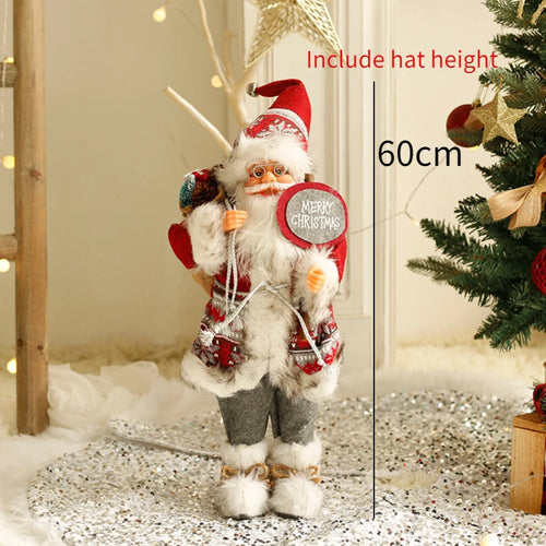 Large Santa Claus Merry Christmas Knit Doll
