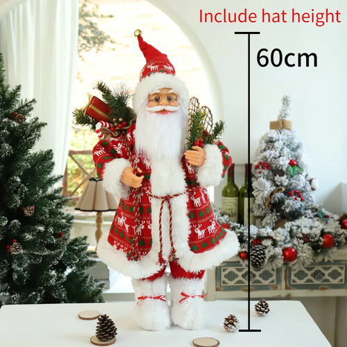 Large Santa Claus Merry Christmas Knit Doll