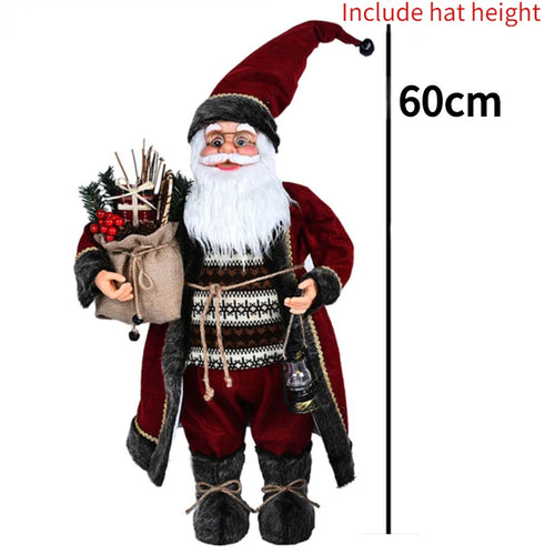 Large Santa Claus Merry Christmas Knit Doll