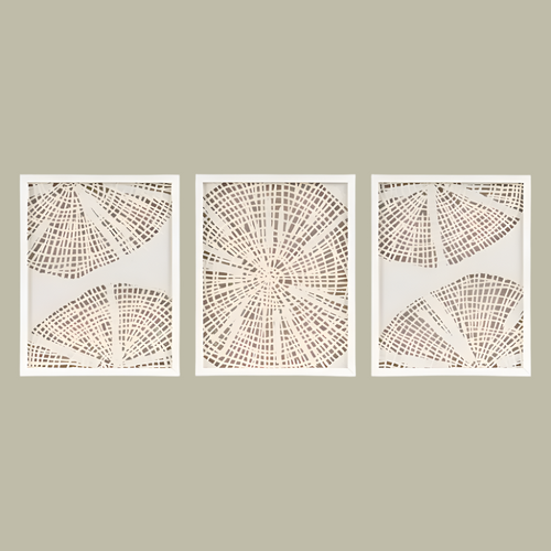 Framed Rice Paper 3-piece Relief Shadowbox Wall Decor Set - The Finishing Touch Decor