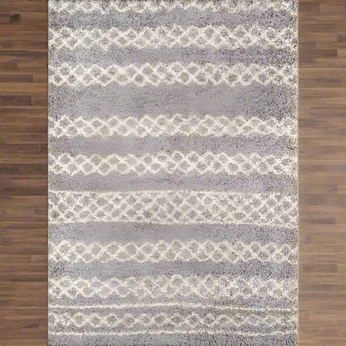 Contemporary Rectangle Area Rug, Grey, 7'10" X 9'10"
