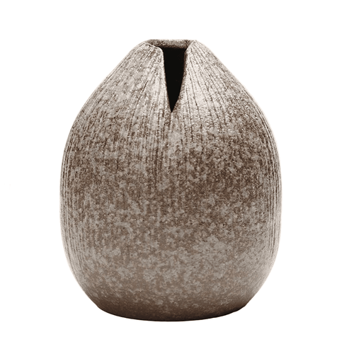Ceramic Cave Stone Textured Acorn Vase