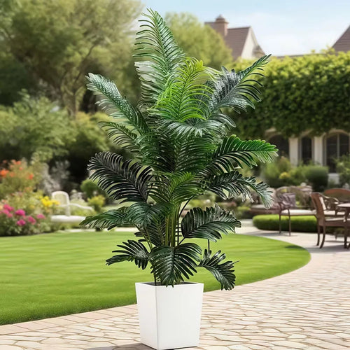 Pair of 2 Large 3ft Tall Artificial Palm Trees - The Finishing Touch Decor