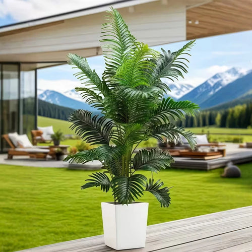 Pair of 2 Large 3ft Tall Artificial Palm Trees - The Finishing Touch Decor