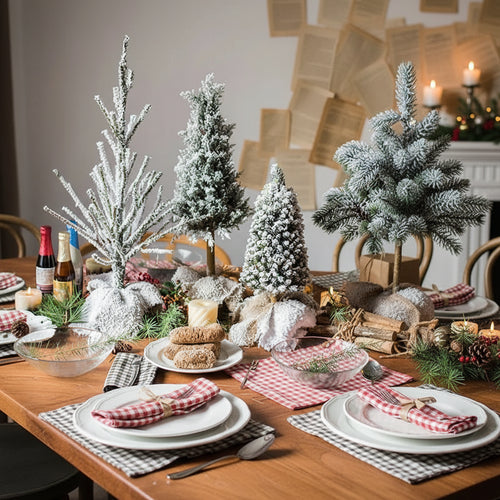 Christmas Tree Desktop Decoration Artificial Cedar Silver Fir Festival Decor Landscaping Home Decor Floor Large Christmas Trees