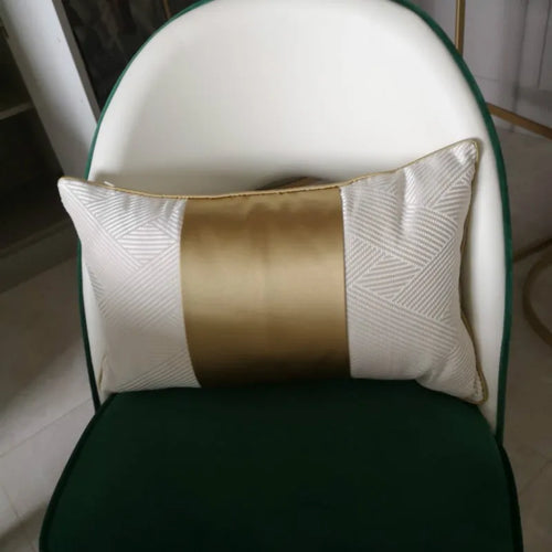 Glamorous Goldenrod Metallic Stripe Throw Pillows