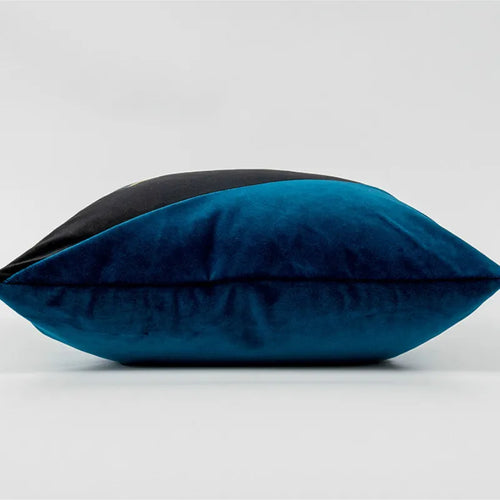 Blue Pillows Geometric Embroidery Cushion Case 45x45 Velvet Decorative Pillow Cover For Sofa Chair Modern Home Decorations